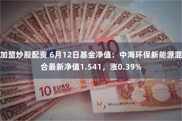 加盟炒股配资 6月12日基金净值：中海环保新能源混合最新净值1.541，涨0.39%