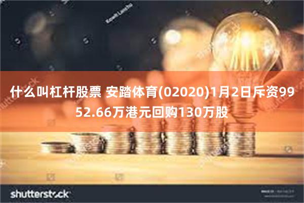 什么叫杠杆股票 安踏体育(02020)1月2日斥资9952.66万港元回购130万股