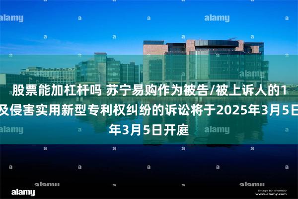 股票能加杠杆吗 苏宁易购作为被告/被上诉人的1起涉及侵害实用新型专利权纠纷的诉讼将于2025年3月5日开庭